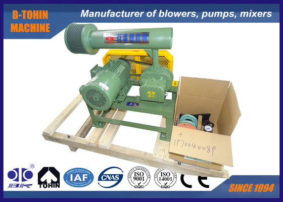 Στρατός ανεμιστήρων ριζών λοβών 60KPA 1750Rpm τρία πράσινος για την υδατοκαλλιέργεια
