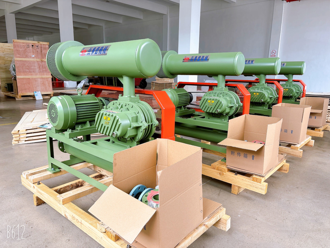 4.89-17.86m3/Min 100mm Port dia. περιστρεφόμενος 10KPA - 50 KPA Tri Lobe Roots Blower Αξιόπιστος αερατήρας