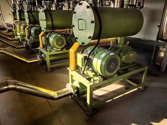 18.5KW 0,04Mpa Τρεις-Λοβικές ρίζες αναπνευστήρα Εφαρμογή για την πνευματική μεταφορά σκόνης, κόκκων κλπ.