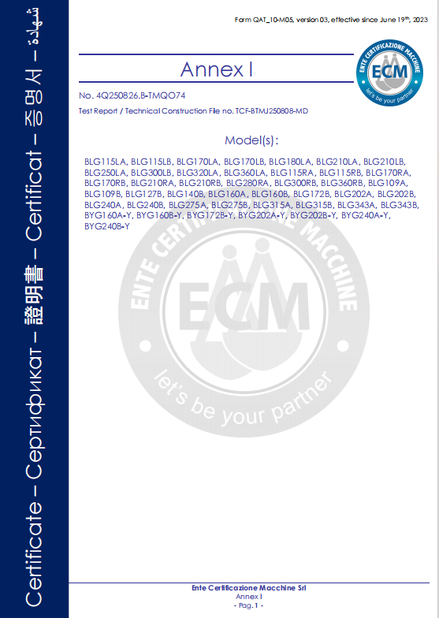 Κίνα B-Tohin Machine (Jiangsu) Co., Ltd. Πιστοποιήσεις